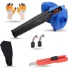 Hillgrove HGCM1098 800W Electric Air Blower with Carbon Brushes, Gloves & Utility Knife