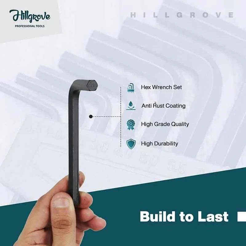 Buy Hillgrove Hex Allen Key Set & Wrench Combo HGCM327M1 online