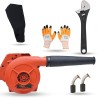 Hillgrove HGCM1137 800W Red Electric Air Blower with Carbon Brushes, Gloves & 8-Inch Adjustable Wrench