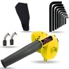 Hillgrove HGCM1044 800W Yellow Electric Air Blower with Carbon Brushes & 9-Piece Allen Key Set