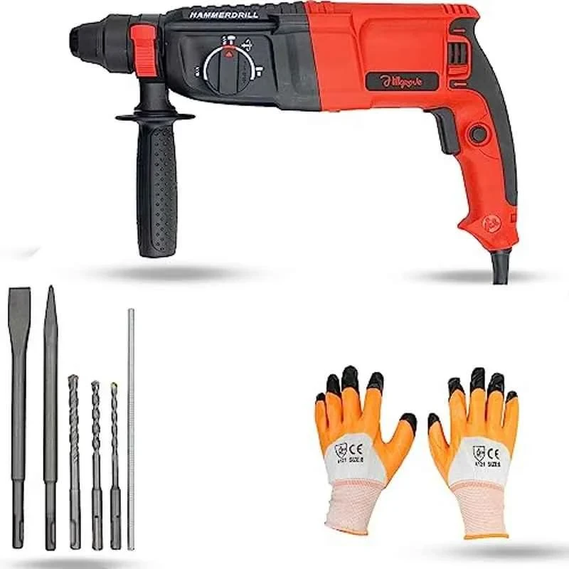 Buy Hillgrove 1200W Hammer Drill & Gloves HGCM1238 online