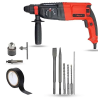 Hillgrove HGCM1258 1200W Hammer Impact Drill Machine with 5 SDS Plus Bits, Chuck, SDS Adapter & Electrical Tape