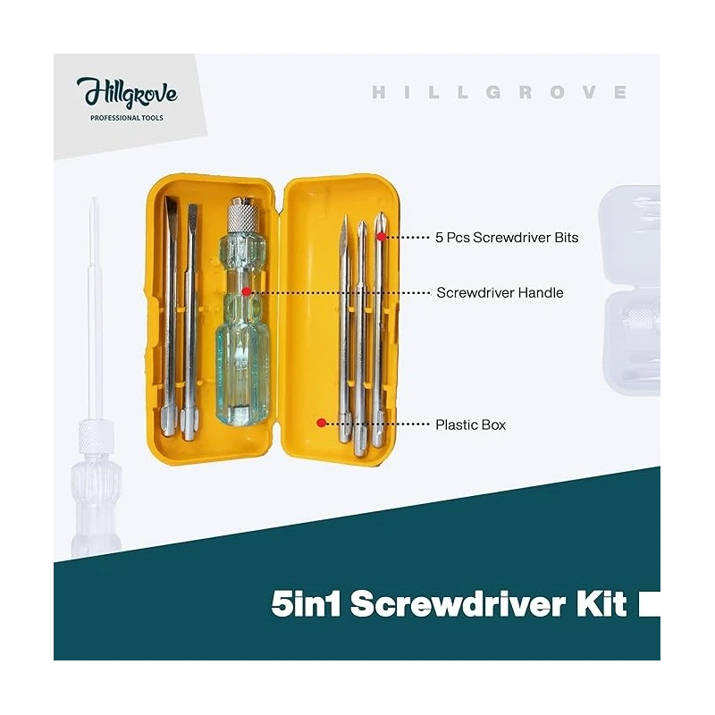 Hillgrove HGCM411M1 10-Piece Hex Socket Spanner Set with 5-in-1 Screwdriver & 8-Inch Adjustable Wrench image-3