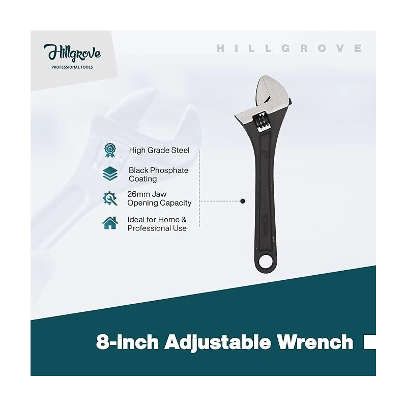 Hillgrove HGCM411M1 10-Piece Hex Socket Spanner Set with 5-in-1 Screwdriver & 8-Inch Adjustable Wrench image-4