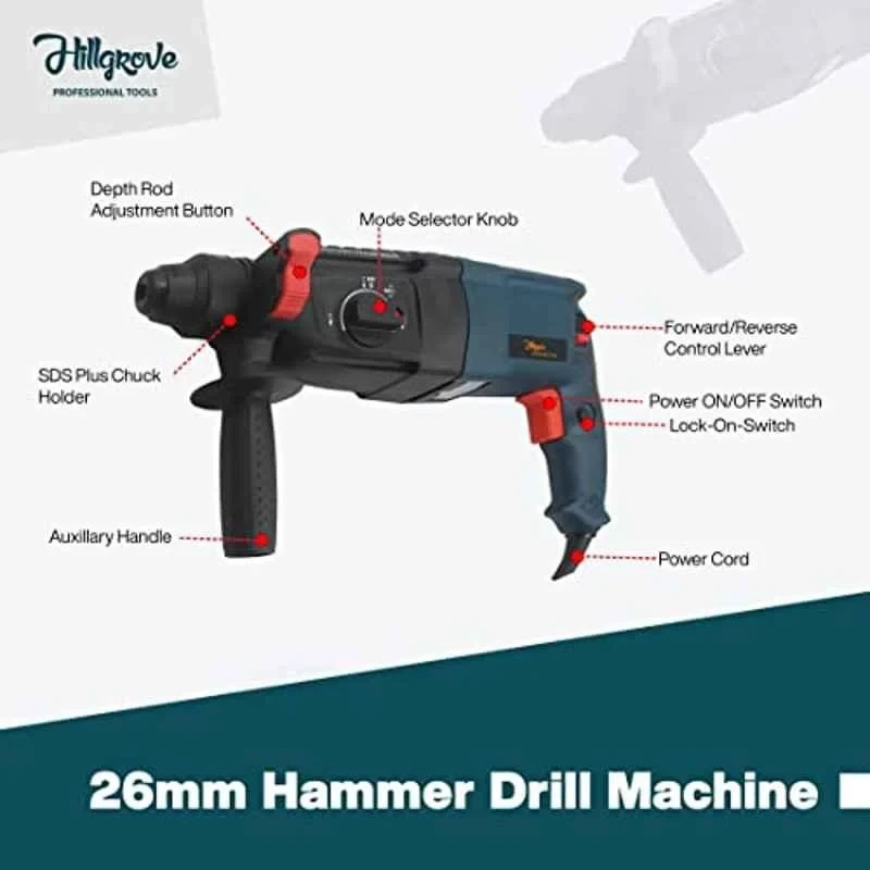 Buy Hillgrove 1200W Hammer Drill & Wrench Combo HGCM1235 online