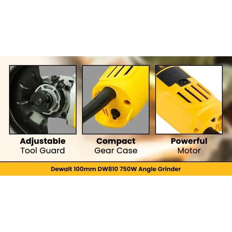 Dewalt 100mm DW810 750W Angle Grinder image-5