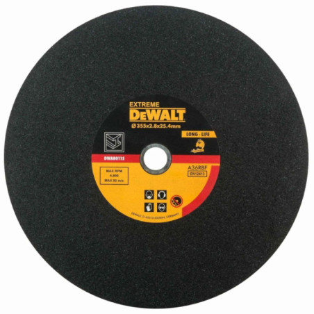 Dewalt DWA8011S-IN 355mm Chopsaw Wheel (Pack of 500) image-1