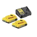 Dewalt DCB115D2-QW 18V XR Charger & 2x2Ah Battery Kit image-1