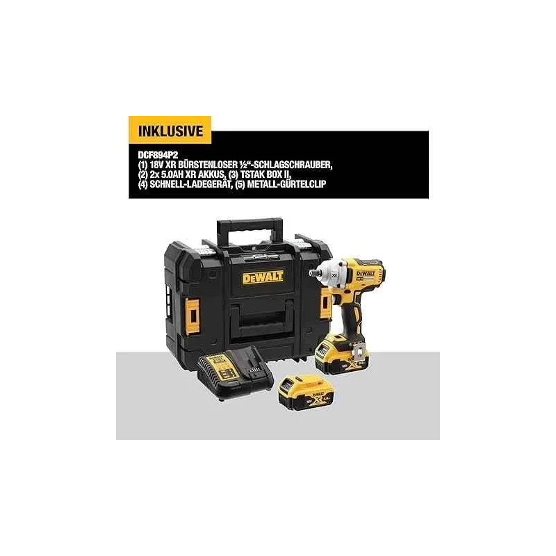 Dewalt DCF894P2 1/2 Inch 5Ah Li-ion XR Cordless Impact Wrench image-3