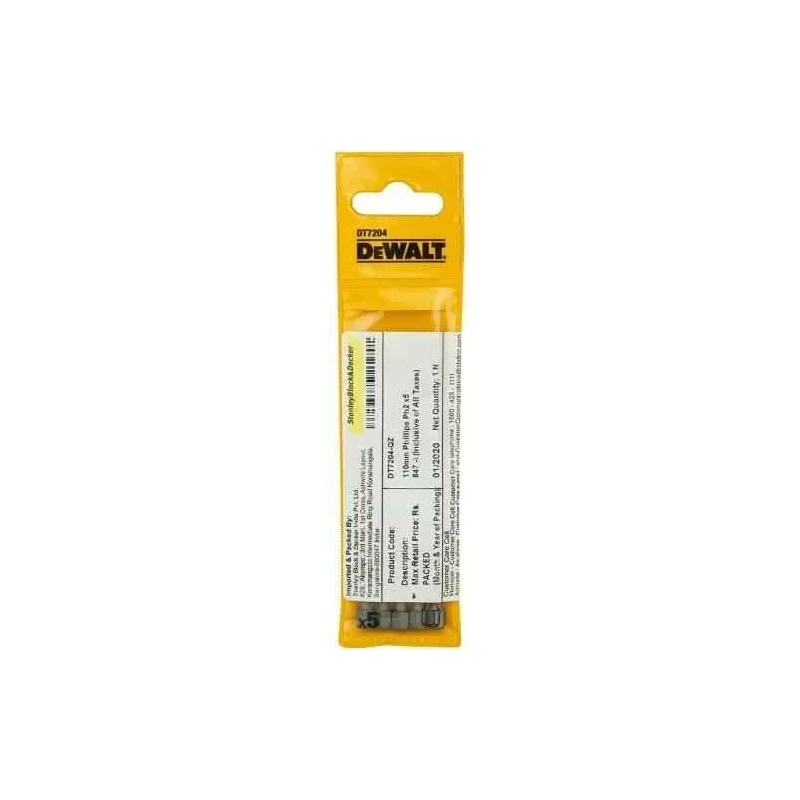 Dewalt DT7204-QZ 110mm 5-Piece Phillips Torsion Bit Set image-2