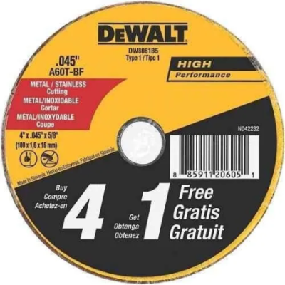 Dewalt DW8061B5 4 Inch Grinding Wheel for Metal & Stainless (Pack of 25) image-1