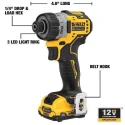 Dewalt DCF601D2-QW 6.35mm 12V 2Ah Li-ion Sub-Compact Screwdriver Kit image-2