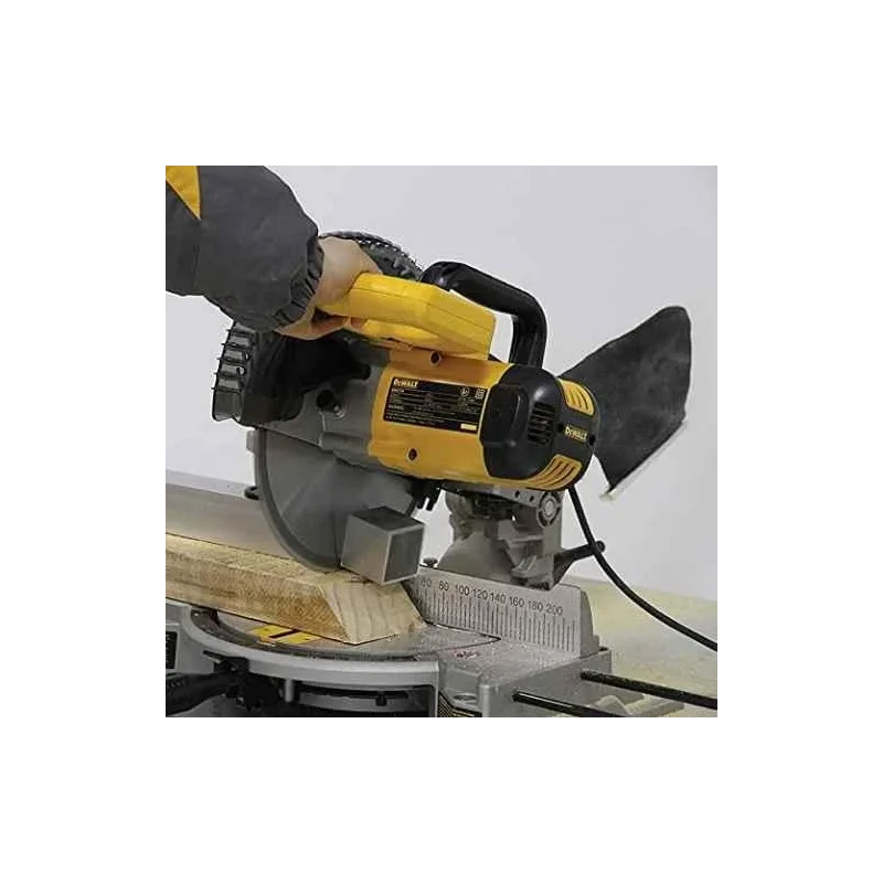 Dewalt DW714 1650W Compound Mitre Saw with 80T Aluminium Blade image-7