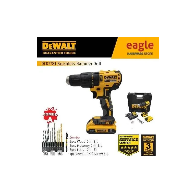 Dewalt DCD7781D2-B1 13mm 20V Brushless Cordless Hammer Drill (DCD7781) image-5