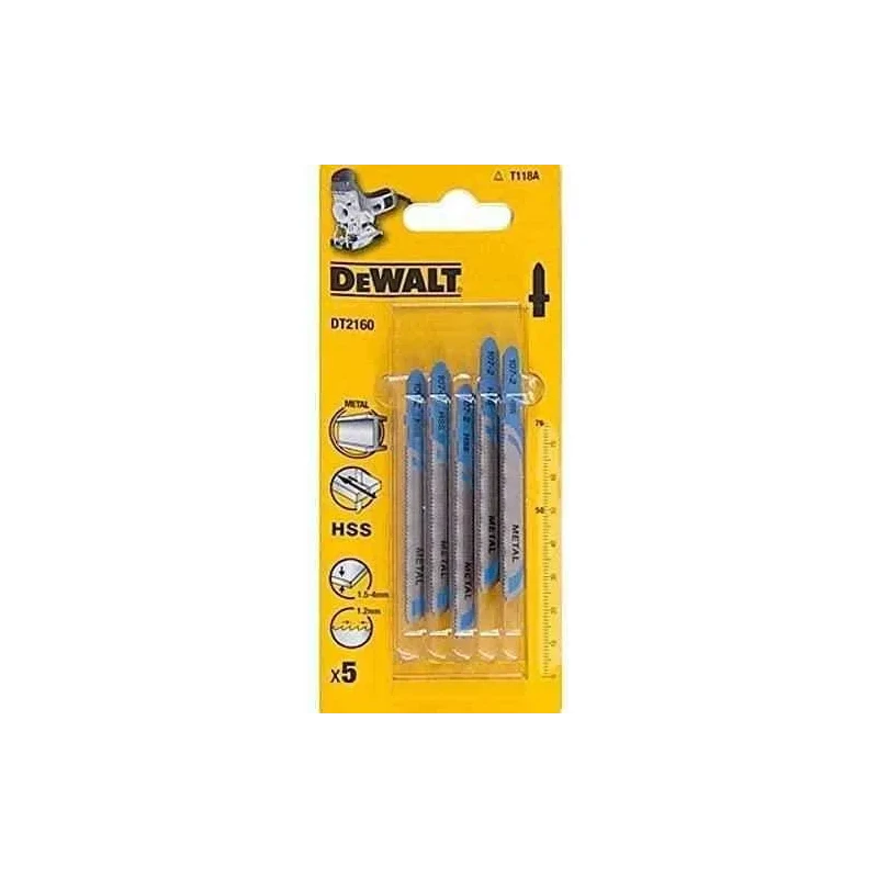 Dewalt DT2160-QZ Metric 5-Pcs 5mm HSS Steel Jigsaw Blade Set image-1