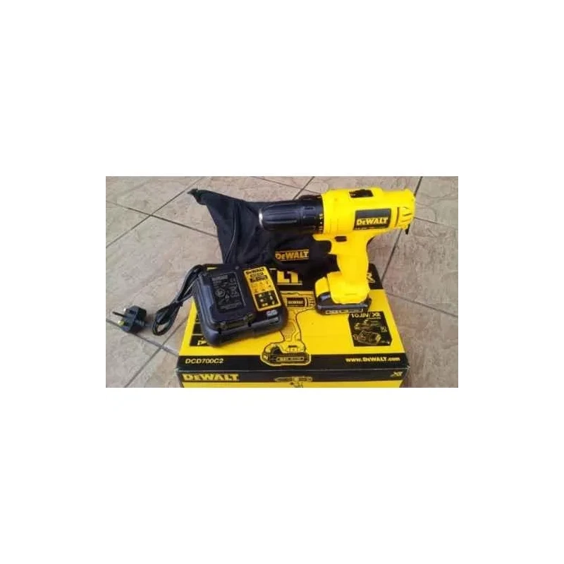 Dewalt DCD700C2 10mm 1.8V Compact Drill Driver image-1