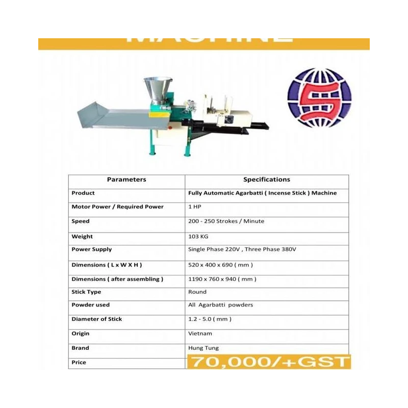 Agarbatti Making Machine Semi-Automatic High-Speed Incense Production | EnvMart