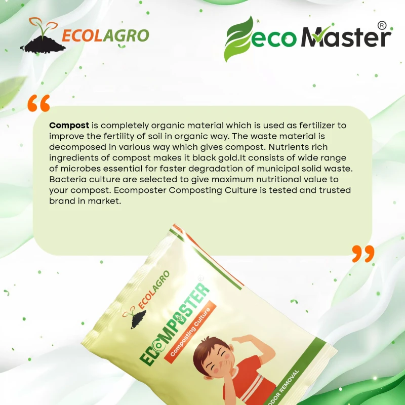 Eco Master Composting Culture Powder, High Potency Bacterial, Enzyme Blend, Aluminium Pack | EnvMart
