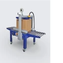 Semi-Automatic Carton Box Taping Machine, SS, 220V, 20 Cases/Min | EnvMart