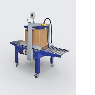 Semi-Automatic Carton Box Taping Machine, SS, 220V, 20 Cases/Min | EnvMart