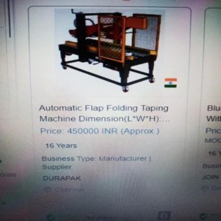 Automatic Folding Machine for Carton Packaging Heavy Duty | Industrial Carton Folding Machine India EnvMart