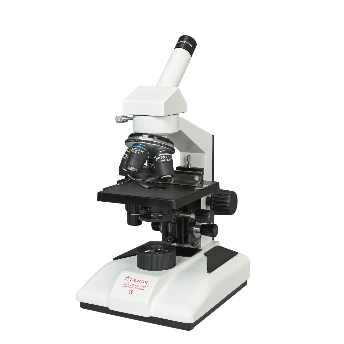 SF 40M Series Monocular Compound Microscope, LED, Quadruple Nosepiece ...