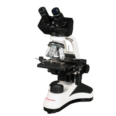 AlfaPrime-B Binocular Compound Microscope WF10x/16mm, Quadruple DIN Objectives, LED | EnvMart