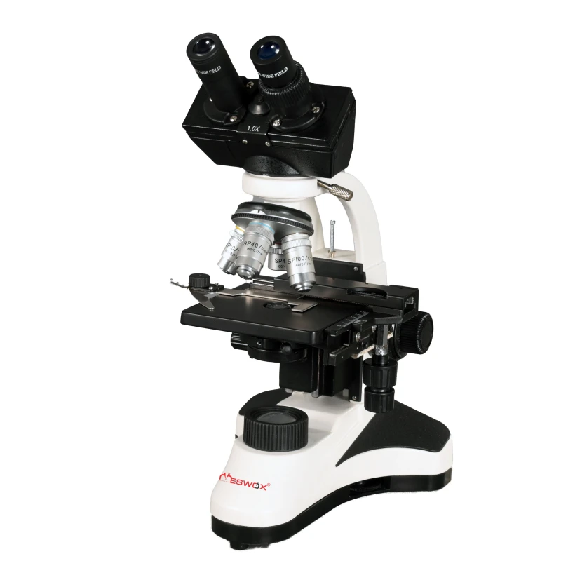 AlfaPrime-B Binocular Compound Microscope WF10x/16mm, Quadruple DIN Objectives, LED | EnvMart