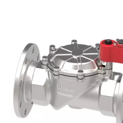 Stainless Steel 2/2 Way Solenoid Valve PCN-BI, 12V AC, 4 Inch Flange End, SS304 | EnvMart