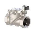 Uflow PCN-BI Stainless Steel Pilot Operated 2/2 Way Solenoid Valve 24V DC 100 mm | EnvMart