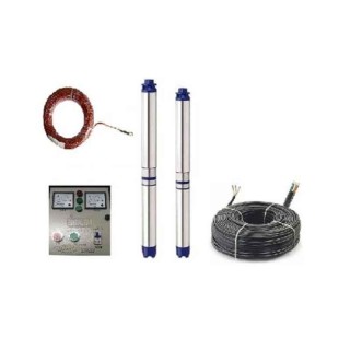 Jindal 2 HP 15 Stage Borewell Submersible Pump Set, Oil Filled, Single Phase | EnvMart