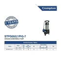 Crompton Greaves STPG052(1PH)-8 Sewage Submersible Pump 0.5 HP, 230V, Cast Iron | EnvMart