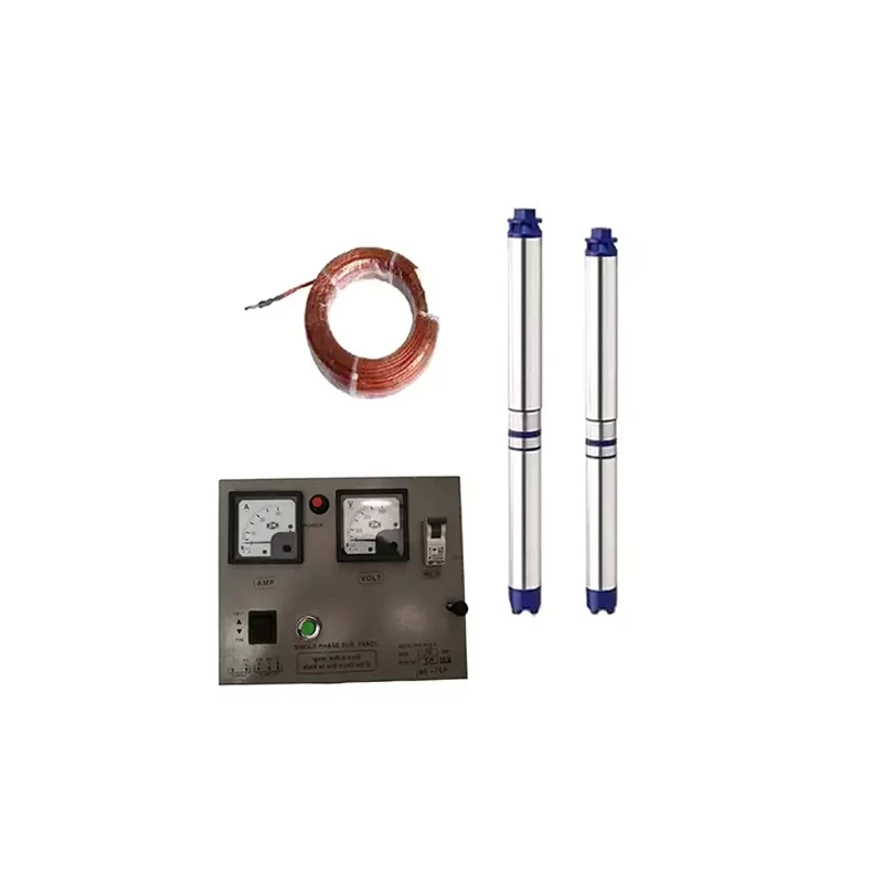 Jindal 2 HP 15 Stage Oil Filled Borewell Submersible Pump Set with Control Panel & 60m Safety Wire | EnvMart