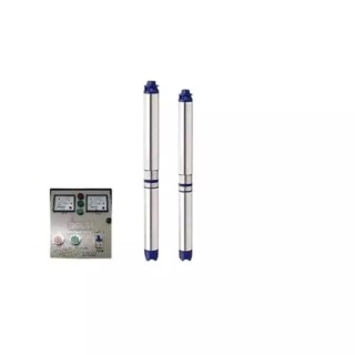 Damor 2 HP 15 Stage Oil Filled Single Phase Borewell Submersible Pump Set, Pure Copper, 100mm | EnvMart