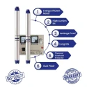 Jindal 1 HP 4 inch Oil Filled Borewell Submersible Pump, Single Phase, Control Panel, 0-80 LPM | EnvMart