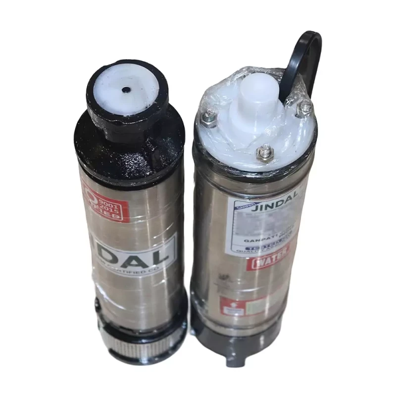 Jindal 1 HP 4 Inch Pure Copper Water Filled Submersible Pump, Stainless Steel, 180-220V, Single Phase | EnvMart