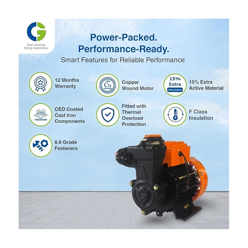 Crompton Greaves CGDMM05MS Centrifugal Pump 0.5HP Mini Sergent, 220V | EnvMart