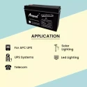 Amptek AT12-5 12V 5Ah Sealed SMF Industrial Battery Maintenance-Free | EnvMart