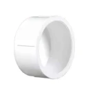 Supreme 1 Inch SCH 80 UPVC Plain End Cap, White, High Pressure Pipe Fitting | EnvMart
