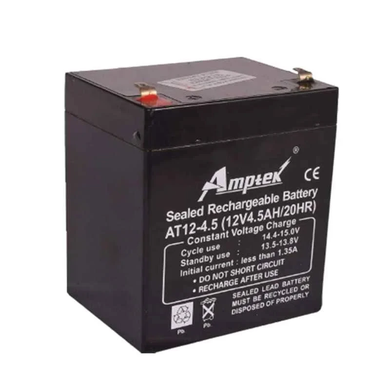 Amptek AT12-4.5 12V 4.5Ah SMF Sealed Rechargeable Industrial Battery | EnvMart