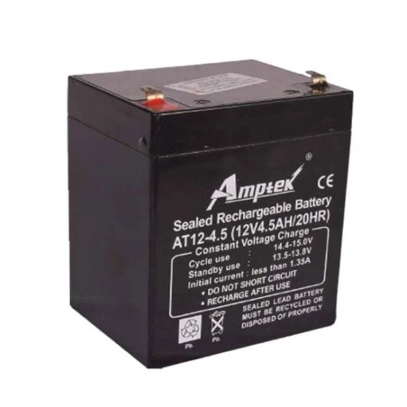 Amptek AT12-4.5 12V 4.5Ah SMF Sealed Rechargeable Industrial Battery | EnvMart