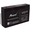 Amptek AT6-7 Sealed Rechargeable SMF Battery 6V 7Ah Black Valve-Regulated VRLA | EnvMart