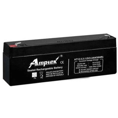 Amptek 12V 2.2Ah Rechargeable SMF Battery, Lead Acid, 0.96 kg | EnvMart