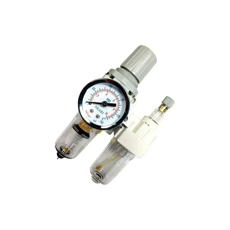 Akari AC2010-02 1/4 Inch AC Series FRL with Gauge for Pneumatic Systems | EnvMart