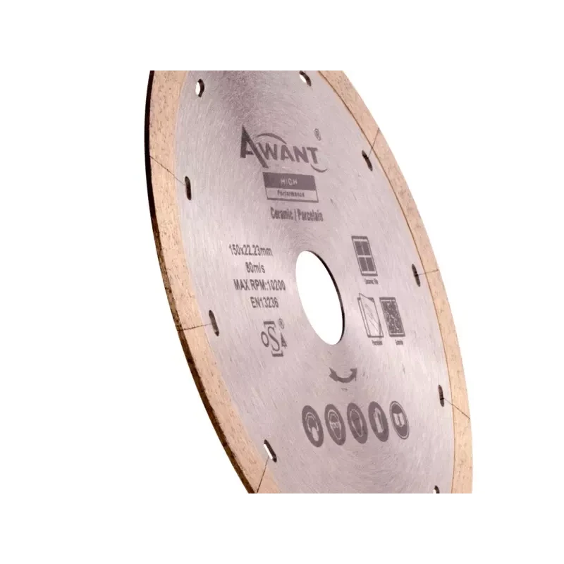 XTRA POWER Awant Ceramic 6 Inch (150 mm) Diamond Saw Blade, 12 Slots, Pack of 100 | EnvMart