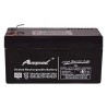 Amptek 12V 1.3Ah Black Sealed Rechargeable SMF Industrial Battery AT12-1.3