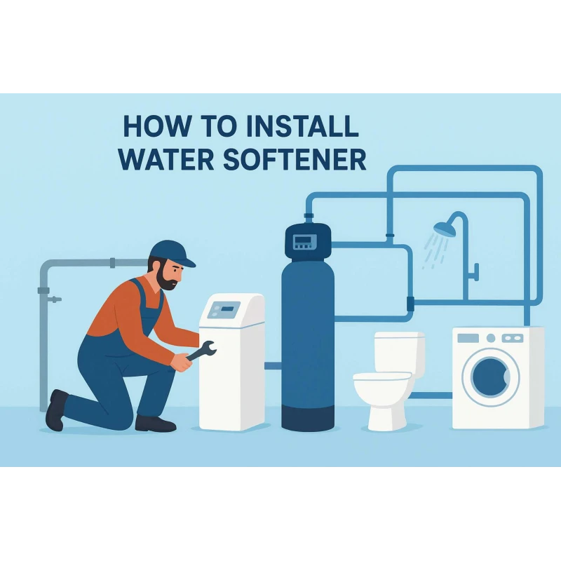 Automatic Water Softener System for Home 3000 LPH 13x54 FRP Tank Multiport Valve | EnvMart