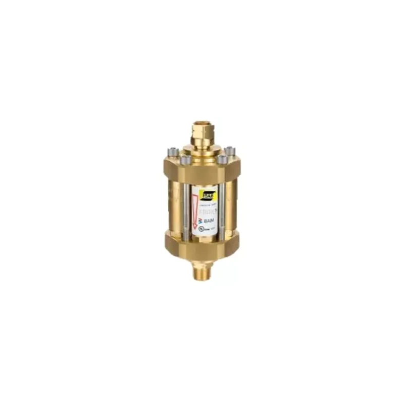 ESAB FRDX5 G1/2LH-F/M Flash Back Arrestor 1300100380, Brass, Fuel Gas, 20 Bar | EnvMart