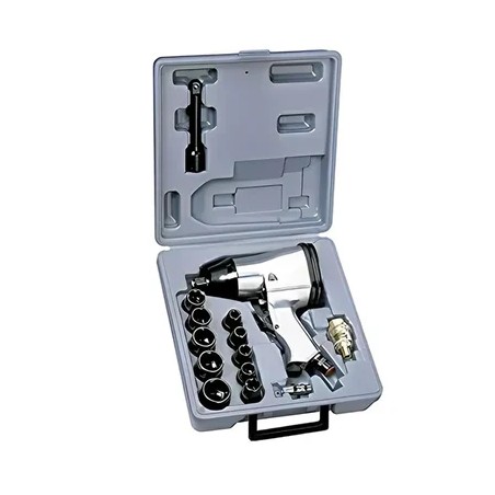 Techno AT5004 SG 1/2 Inch Air Impact Wrench Kit, 340 Nm, 7000 RPM, 17 Pcs | EnvMart