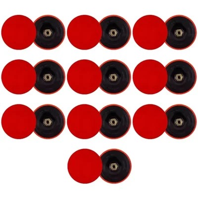 XTRA POWER 5 Inch Backing Pad with Velcro Sandpaper Set, 10 Pcs, 125 mm for Angle Grinder & Polisher | EnvMart